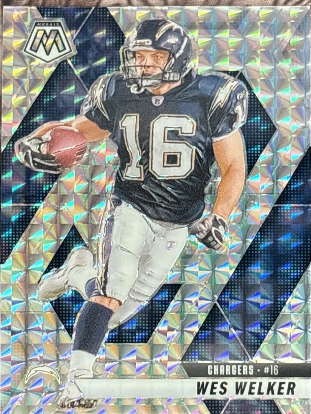Panini Wes Welker Chargers Mosaic Refractor Football Card
